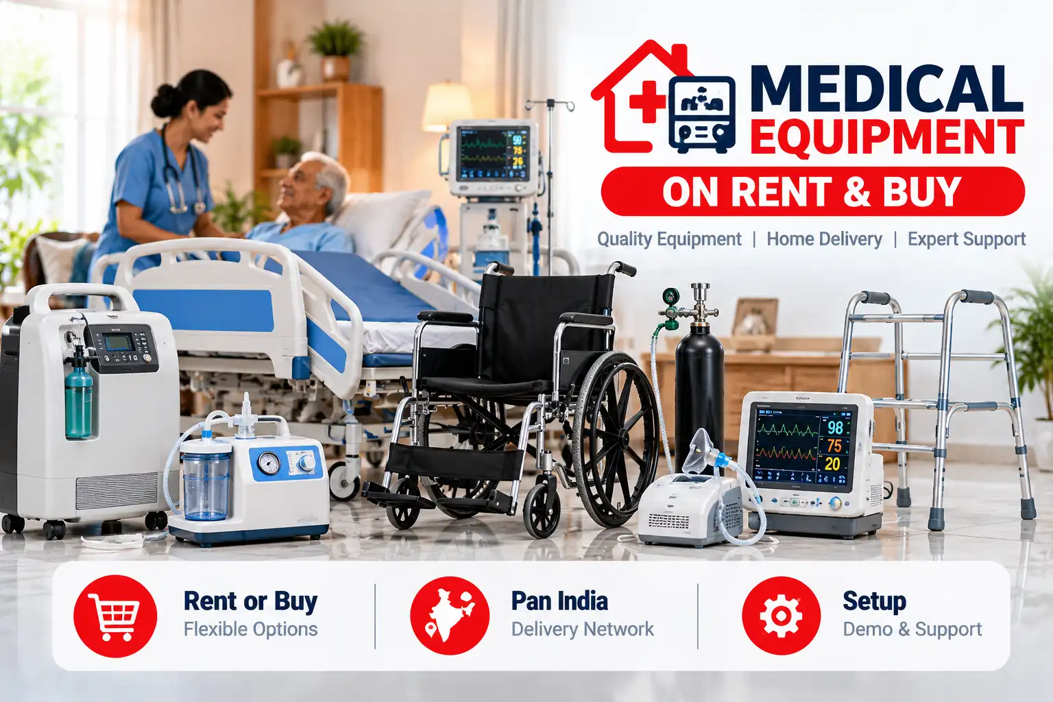Medical equipment on rent and buy