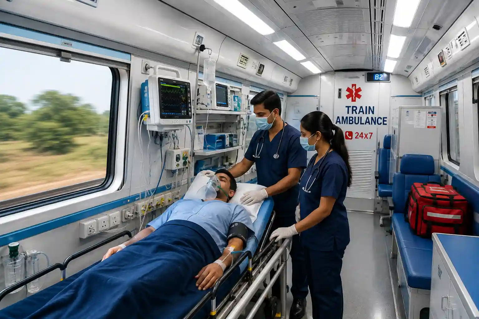 Train ambulance service